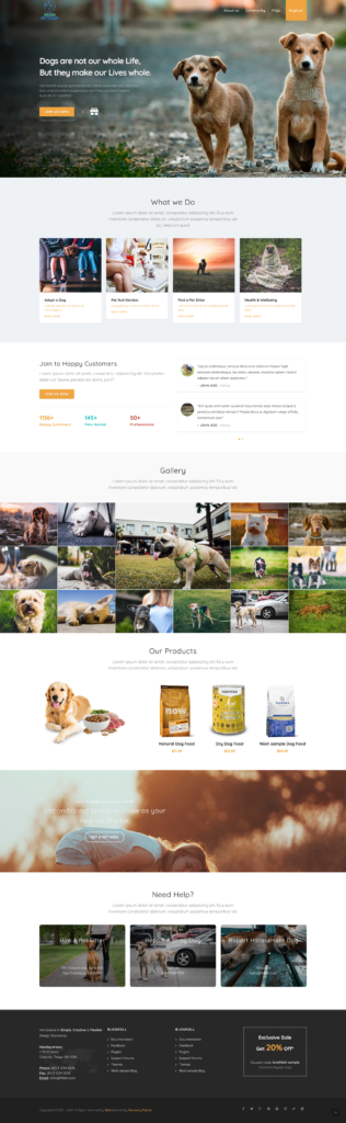 Pet Demosite [HTML,1page] homepage